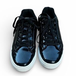 FILA Amalfi black patent look low top sneakers